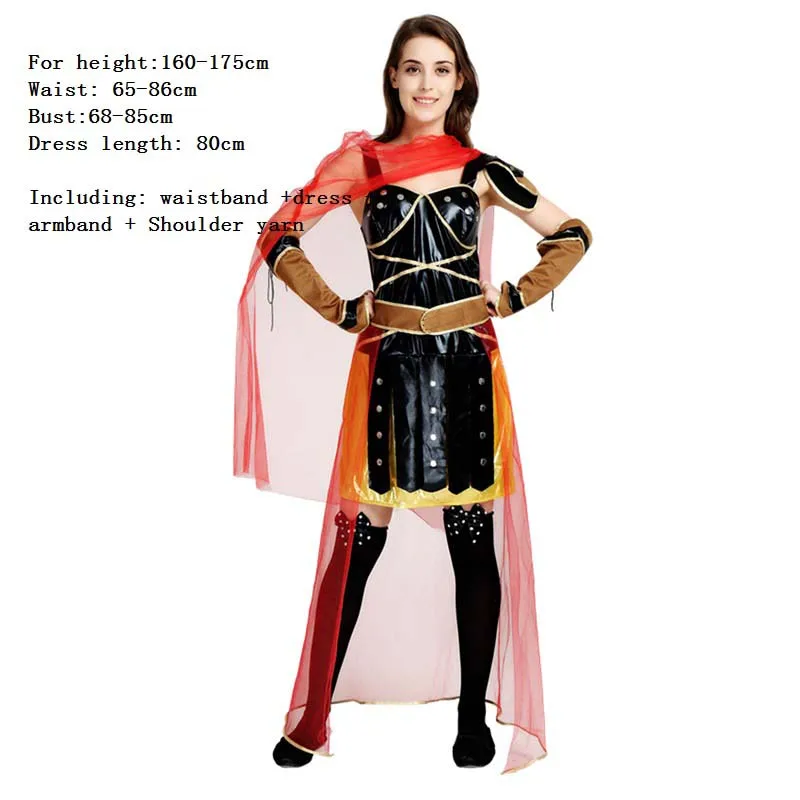 New Women Female Ancient Rome Italy Warrior Soldier Cosplay Costume Fancy Dress Outfit Carnival Masquerade Party Costumes Purim |
