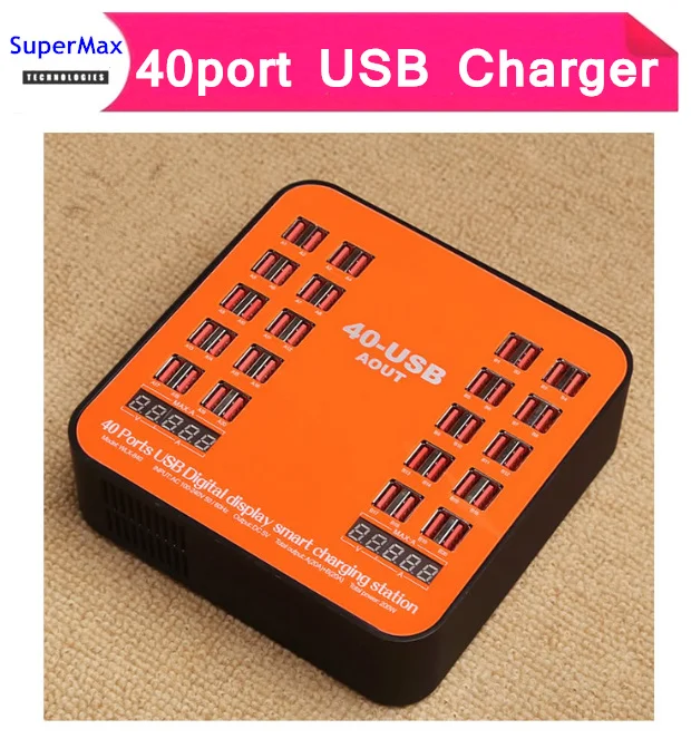 40 портов зарядное устройство высокой мощности мульти порт USB слот разъем