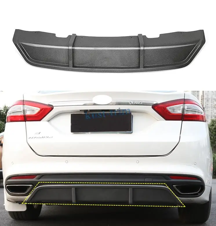 Накладка на задний бампер для Ford Fusion Mondeo 2013 2017 Углеволокно|Хромирование| |
