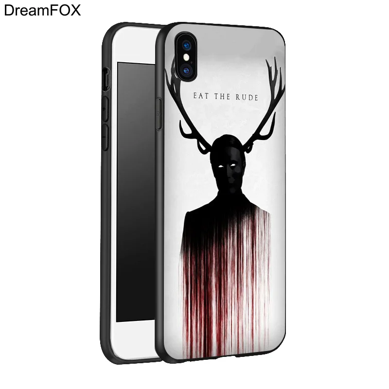 DREAMFOX K068 dr hannibal lecter Черный Мягкий ТПУ силиконовый чехол для Apple iPhone 11 Pro XR XS Max X 8 7 6 6S