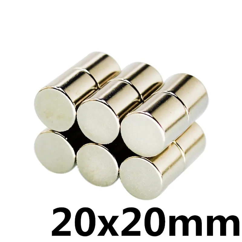 1 шт. 20x20 супер сильные цилиндрические круглые магниты D20 мм x 20 20*20 редкоземельный