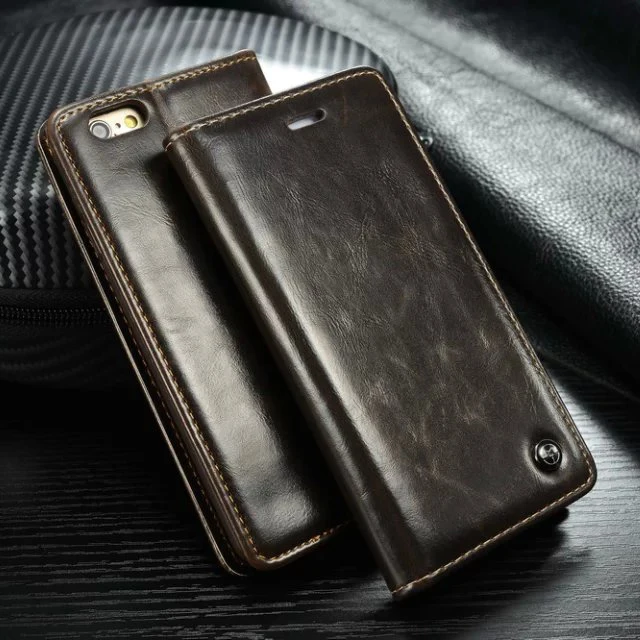 Оригинальный Роскошный кожаный чехол бумажник CaseMe для Apple iPhone 7 Plus 5S SE 6S 6 с