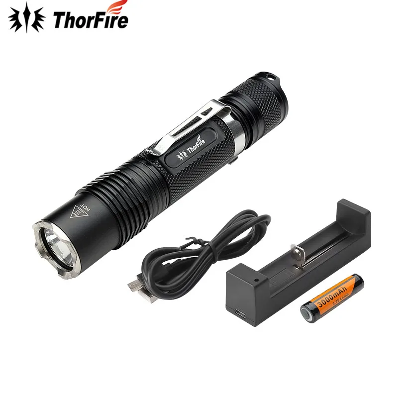 ThorFire 30-125LM светодиодный кемпинг Фонари DC 5 V USB Перезаряжаемый мини-фонарик факел свет лампы CL01 Складная рукоятка Пеший Туризм