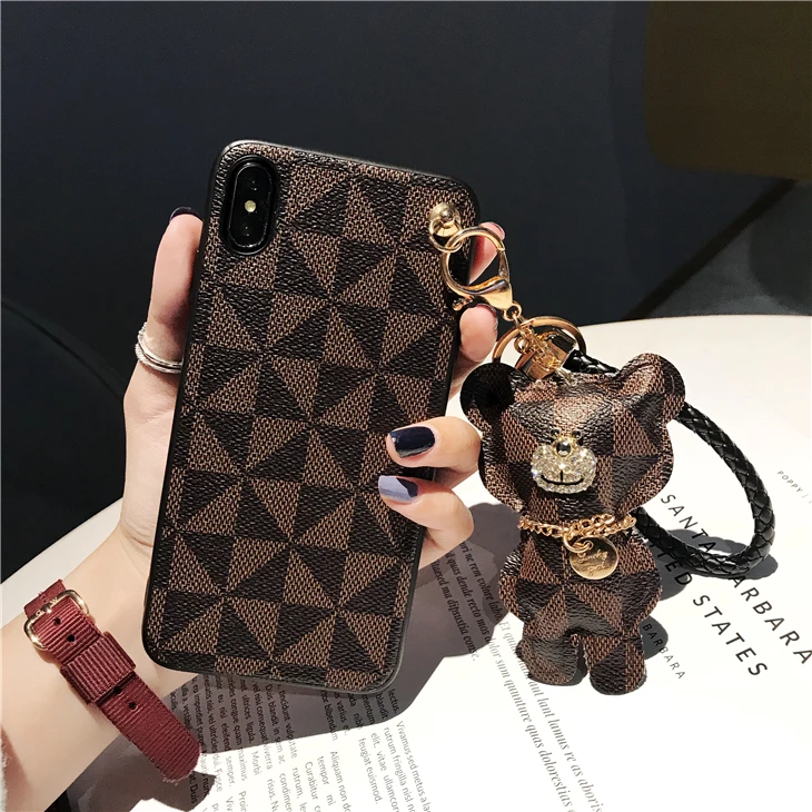 Милый 3d висит Медведь телефон чехол для Iphone X 11 12 mini pro Xs Max Xr 10 8 7 6 6s Plus класса Люкс