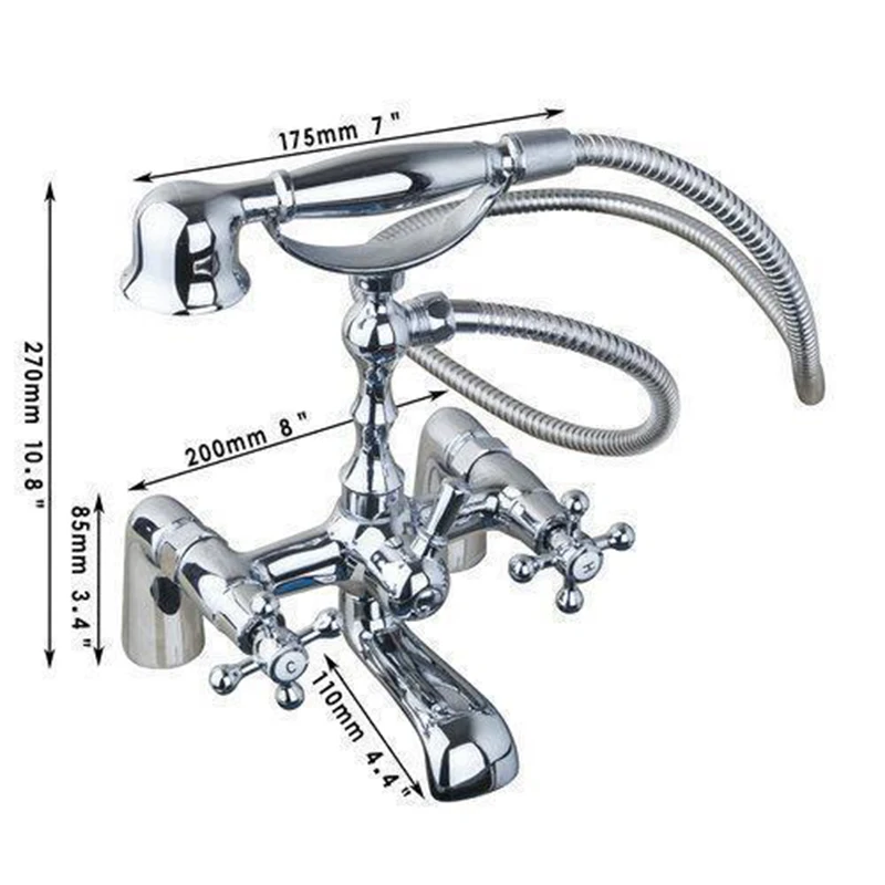 KEMAIDI телефон стиль на бортике Водопад Ванная комната хромированная латунь 92603