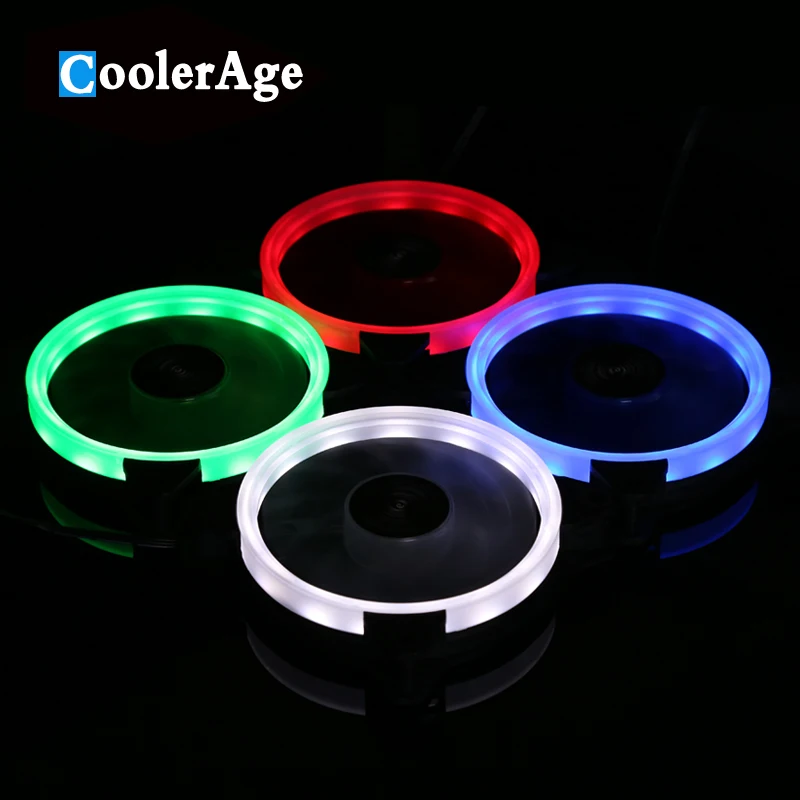Светодиодный кулер CoolerAge 120 мм 3-контактный вентилятор для компьютера чехол