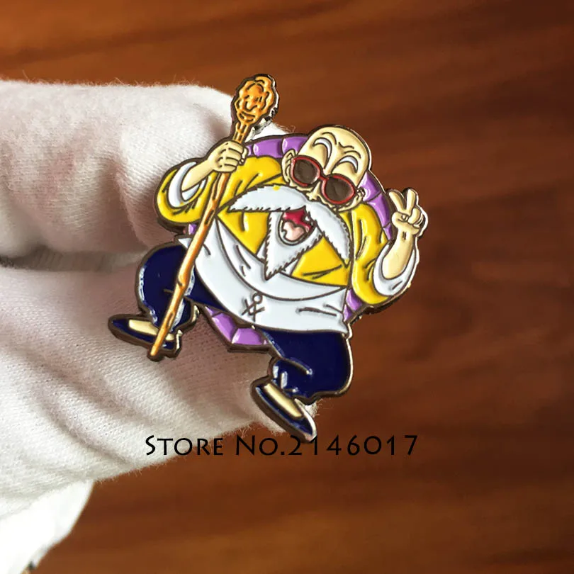 20 штук Dragon Ball Сон Гоку Мастер Роши галстук Брошь пользовательские значки нагрудные масонской масонов фартук знак японского аниме рюкзак контакты