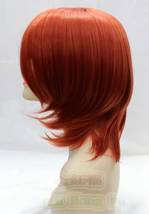 Бесплатная доставка Жаропрочных Cosplay партии ****** ФЕЯ Короткие Оранжевый Прямой