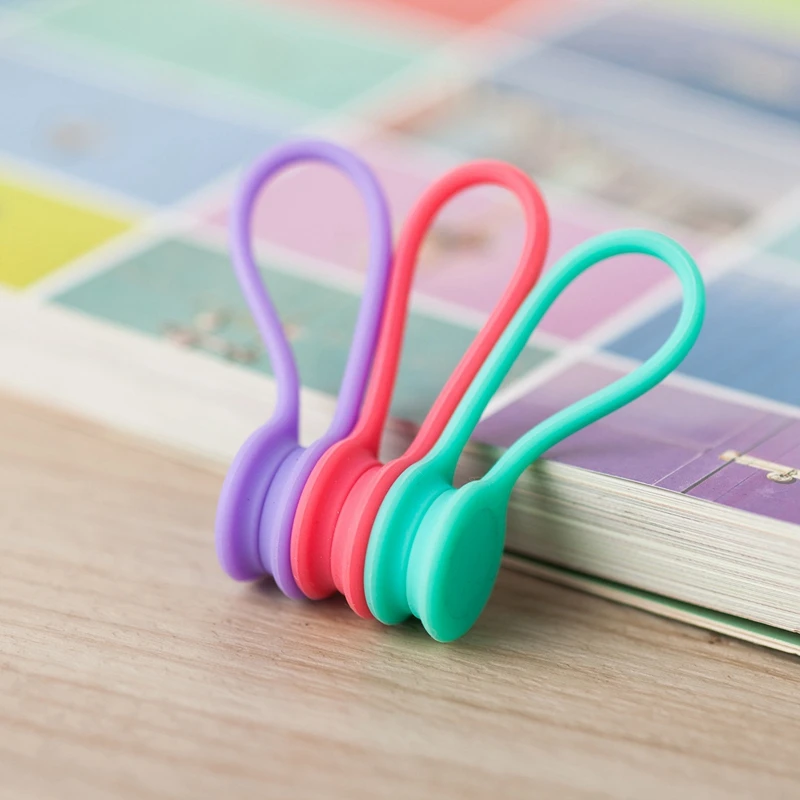 1PCS Silicone Magnet Coil Earphone Cable Winder Headset Type Bobbin Hubs Cord Holder Wire Organizer for xiaomi | Электроника
