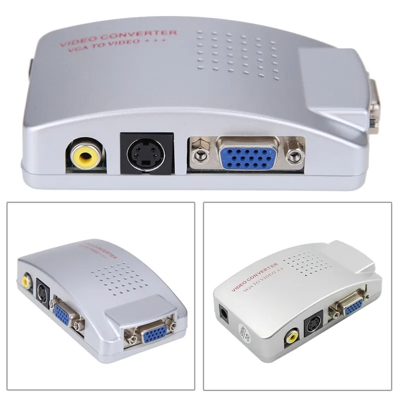 VT280 PC Converter Box Universal NTSC PAL VGA to TV AV RCA Signal Adapter Video Switch Composite for Computer | Компьютеры и офис