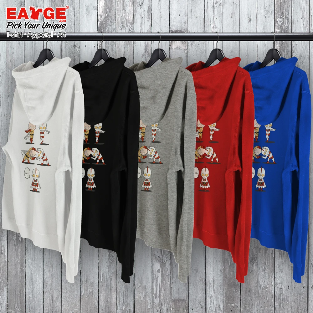 Кровавый фьюжн между одним ударом человека и Ultraman толстовки панк дизайн Новинка