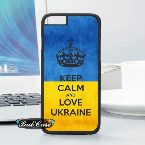 Сохранять Спокойствие Люблю Украина Флаг Чехол Для iPhone 6 s плюс 5 5S 5c 4 4S iPod Touch 4|case