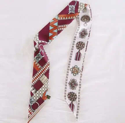 Новое поступление Женская головная повязка шелковый шарф модный шарф мешок для волос ручка Украшение галстук многофункциональная ручная тесемка, шарф