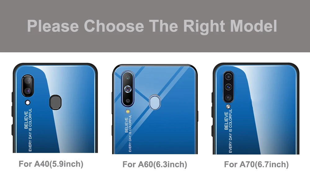 Keajor чехол для samsung Galaxy A40 A60 A70 чехол Роскошный градиентный закаленное стекло Жесткий чехол для samsung A 40 60 70 чехол Hoesje
