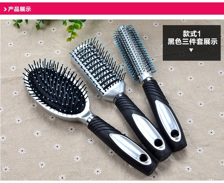 3pcs Hair Comb Morror Set Hairdressers Salon Styling Brushes Roll Modelling Barbers Kit Hairbrush Tools Hairdressing Supplies
