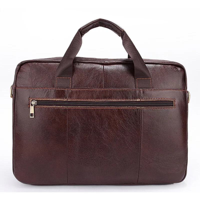 Мужской портфель из 100% натуральной кожи высокого качества модный вместительный