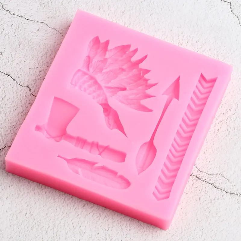 Силиконовая форма в виде стрелы Листьев Ax перья искусственные украшения для