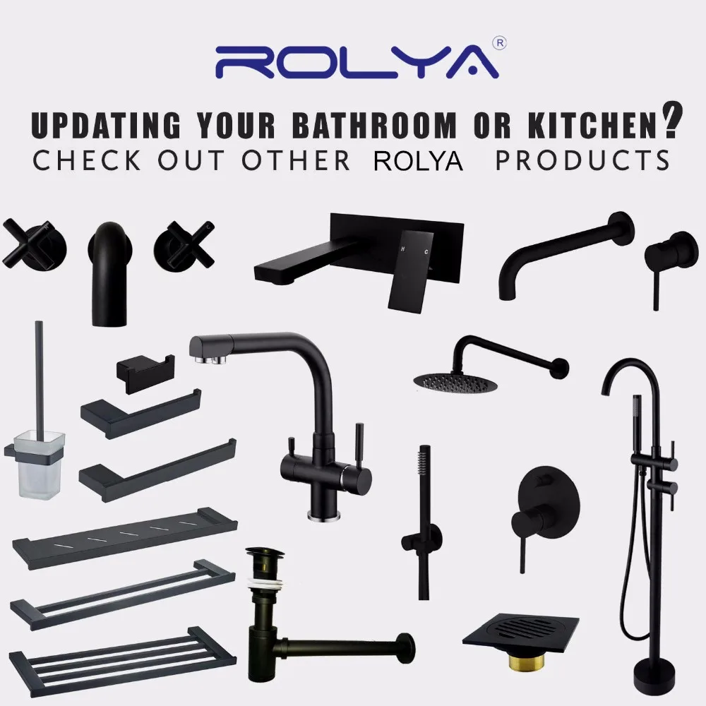 Матовые черные душевые решетки для ванной или кухни твердая латунь квадратный