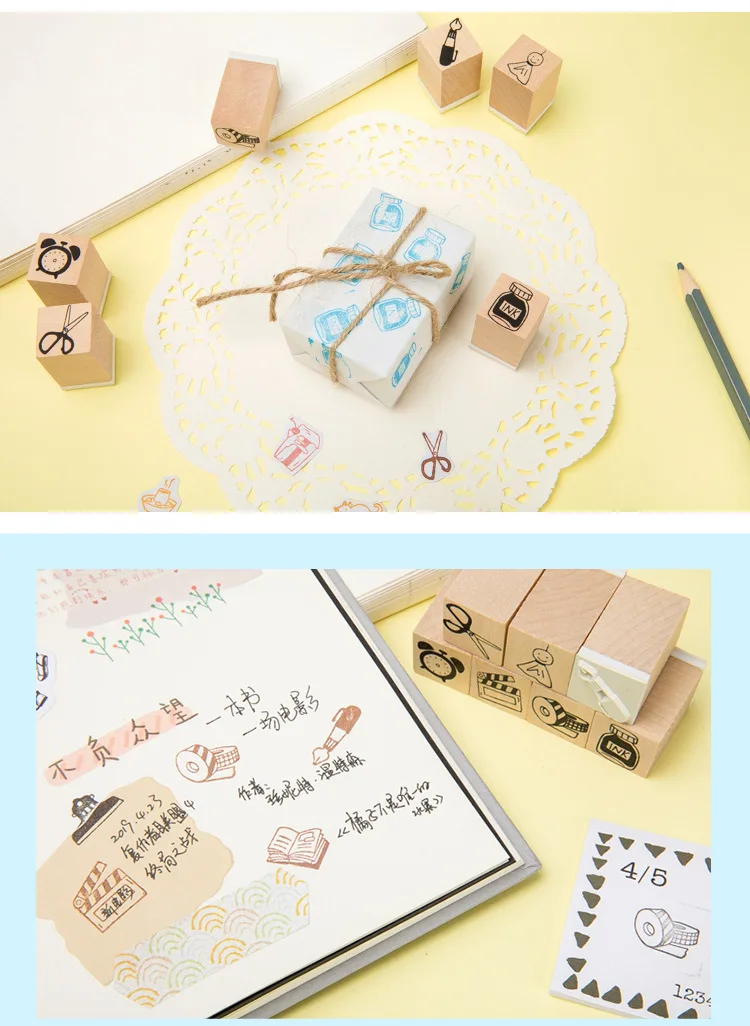 Винтаж жизни серии еда животных торт штамп DIY craft деревянные резиновые штампы для скрапбукинга канцелярские Стандартный