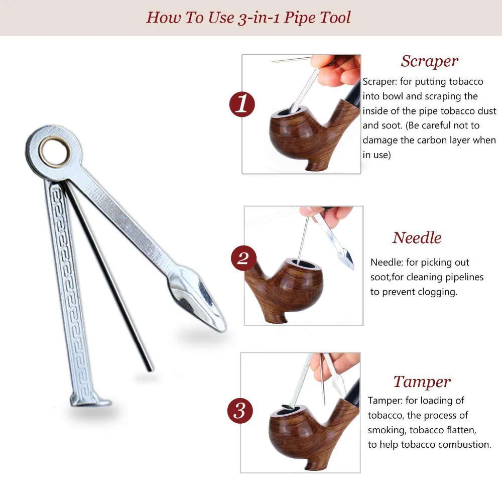 Joyoldelf палисандр табака курительная трубка набор трубы ершиков развертки и