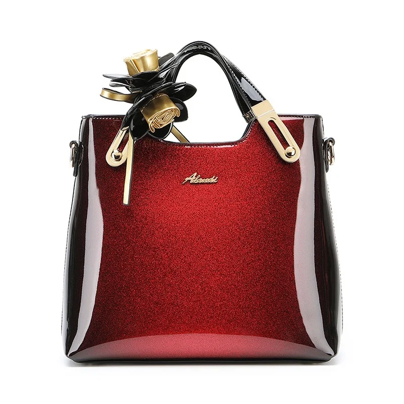 Fashion Trend Patent Leather Handbag Lady Shoulder Bag Temperament Messenger | Багаж и сумки