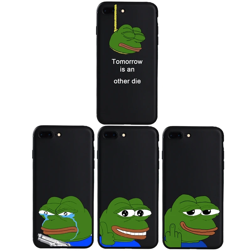 Модный Зеленый чехол Sad Pepe Frog для iphone 6 6s Plus SE 7 8 X Xs XR XS Max мягкий силиконовый