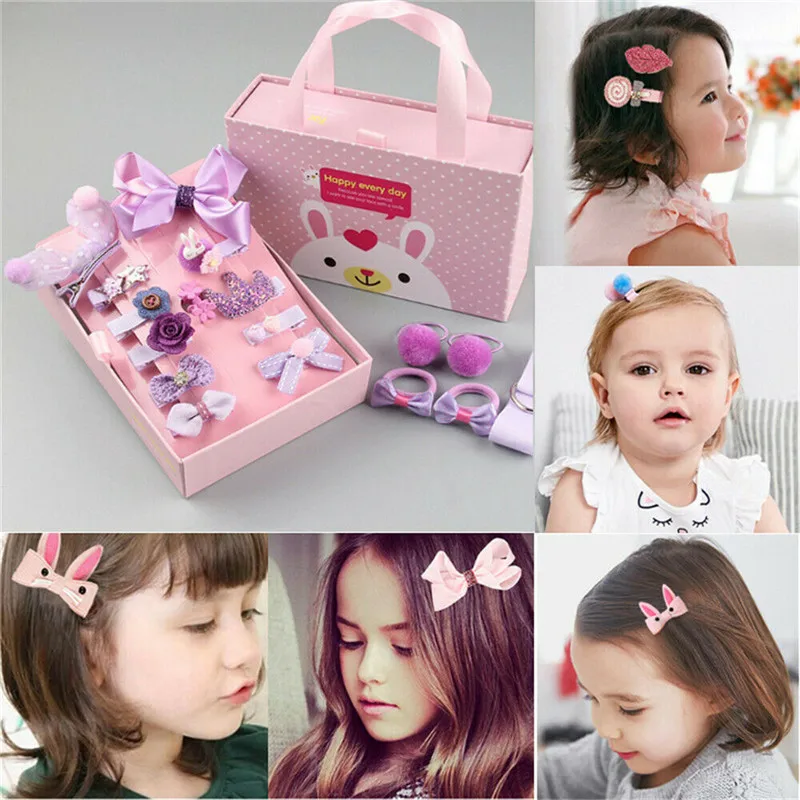 Детские аксессуары для волос 18 шт. заколки с бантом маленьких девочек цветами