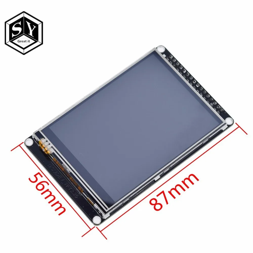 1 шт. Great IT 3,2 дюймов lcd TFT с сопротивлением сенсорный экран ILI9341 для STM32F407VET6 макетная плата черный