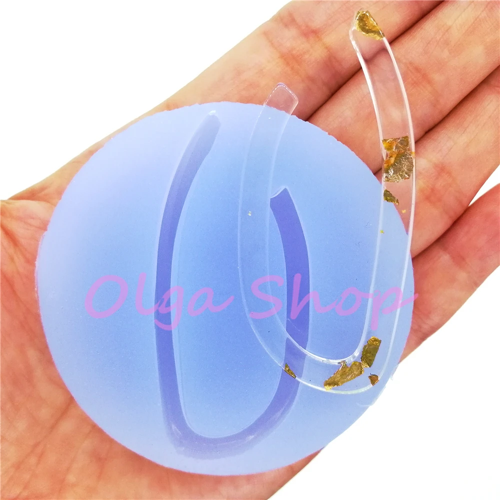 BYL366 Fancy Earrings Silicone Mold Resin Art Jewelry Necklace Pendant Making FOOD SAFE OVEN SAFE Fondant 58.9mm x 26.4mm