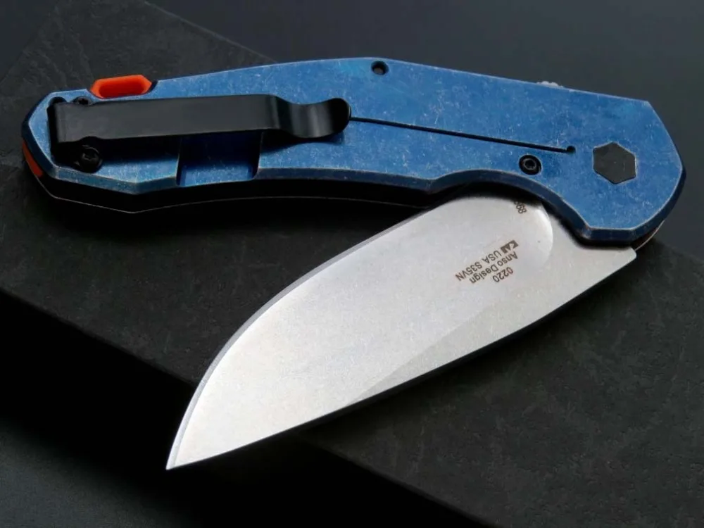Eafengrow ZT0220 складной D2 лезвие+ стальная ручка титановое покрытие Флиппер нож Открытый Кемпинг Карманный EDC инструмент нож