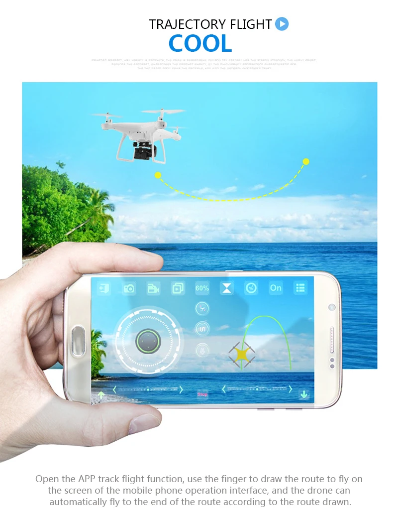 Wi-Fi FPV Радиоуправляемый Дрон с 1080P HD регулируемой камерой для управления