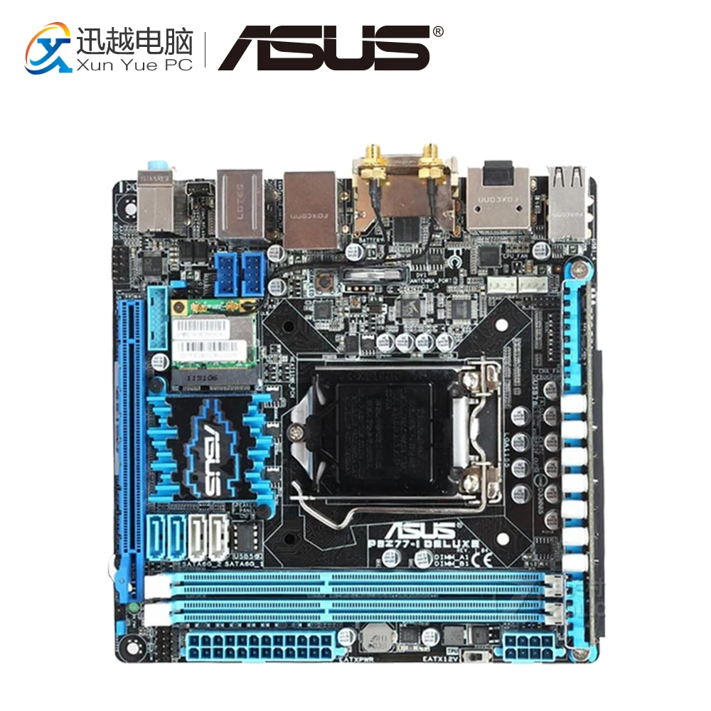 Asus P8Z77 I DELUXE настольная материнская плата Z77 розетка LGA 1155 для i3 i5 i7 DDR3 16 GB SATA3 USB3.0 Mini