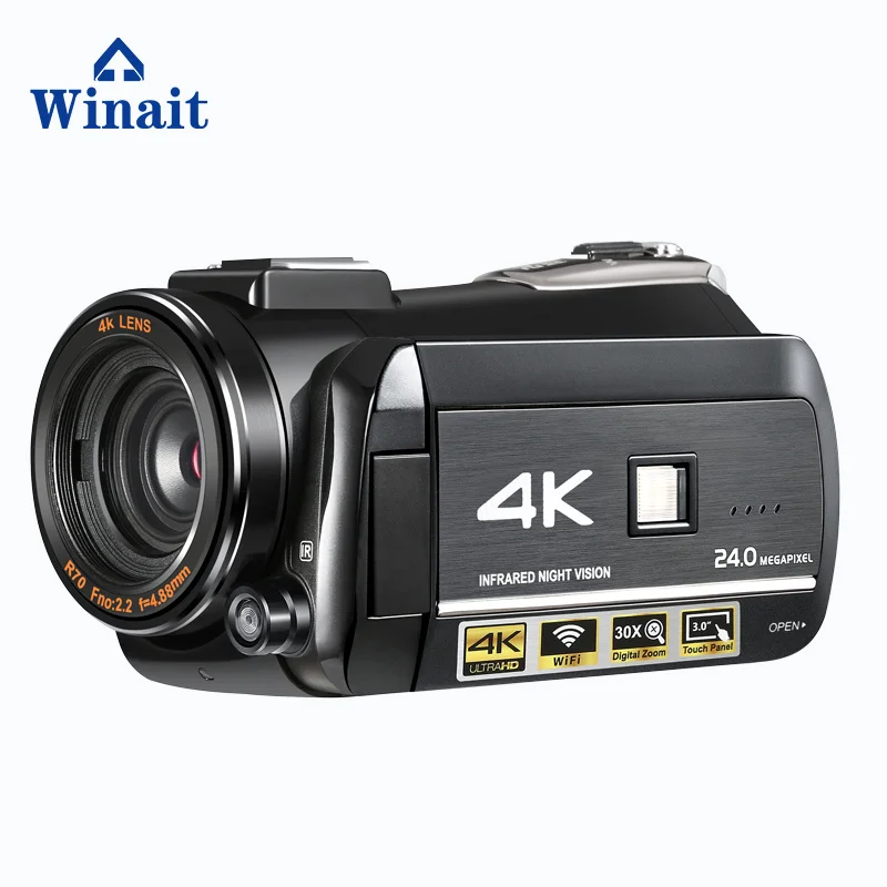 Winait горячая Распродажа супер 4k Цифровая видеокамера с сенсорным