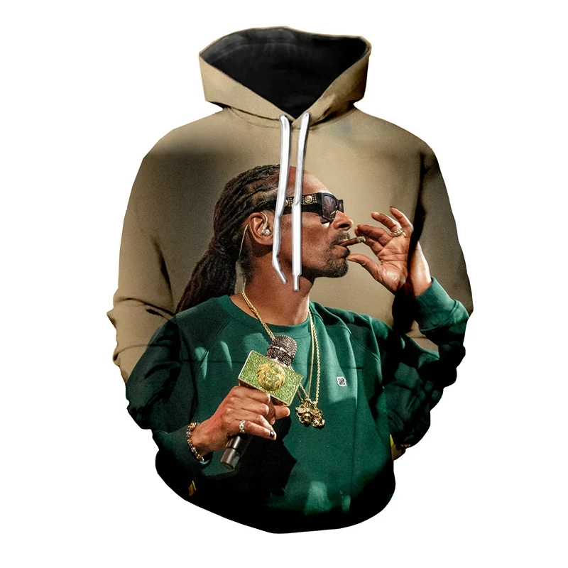 LIASOSO зимняя Новинка для мужчин и женщин 3D принт рэпер певец Snoop Dogg толстовка