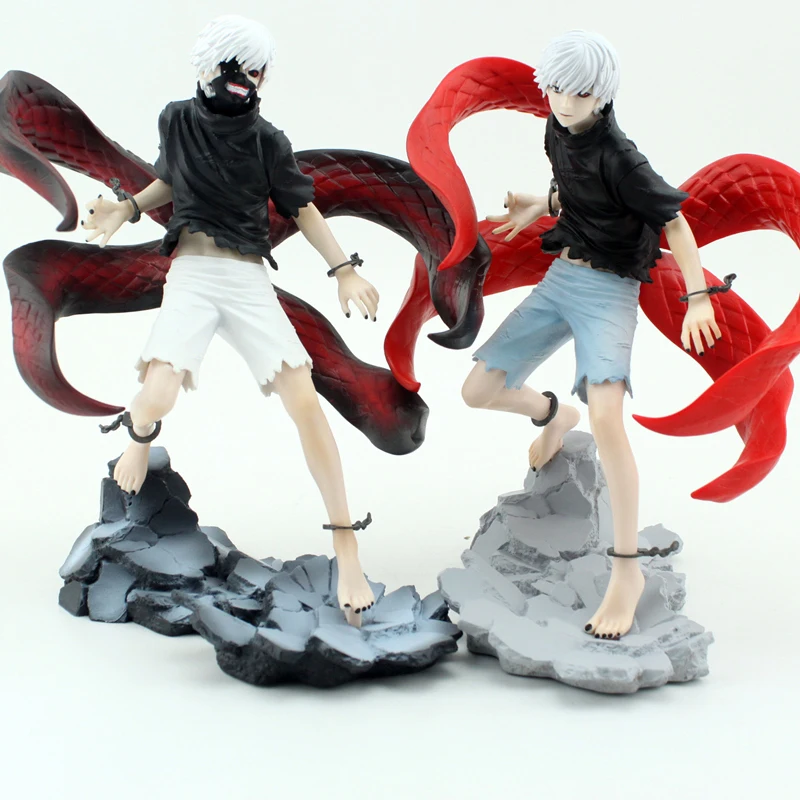 2 головы отличная модель Tokyo Ghoul фигурка канеки Кен меланин ПВХ игрушки Аниме