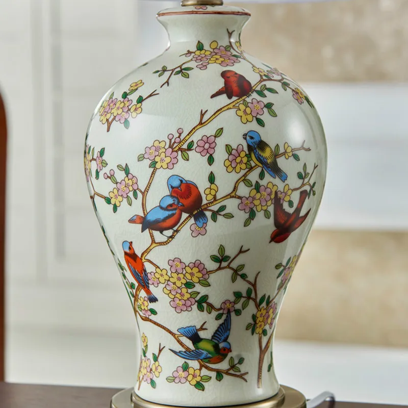 Классическая европейская керамическая Светодиодная настольная лампа свадебное