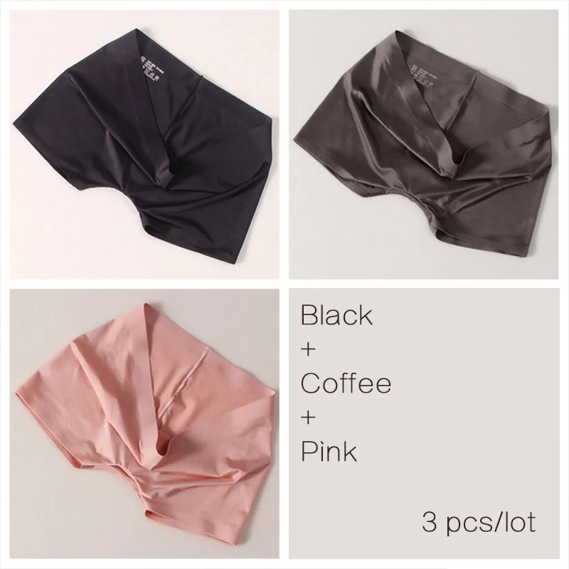 Black Coffee Pink DULASI бесшовные шелковые сексуальные трусики Нижнее белье Женские трусы 3 шт./лот дышащие трусики женские трусы дамское Сексуальное белье - Цвет: Black Coffee Pink