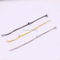 40pcs metal plated chain bracelet adjustable link chain bracelet for jewelry making