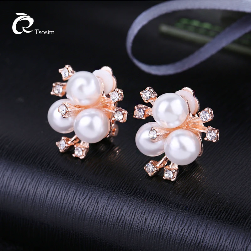 Новые модные серьги для женщин клипсы с жемчугом и стеклом всех сережек