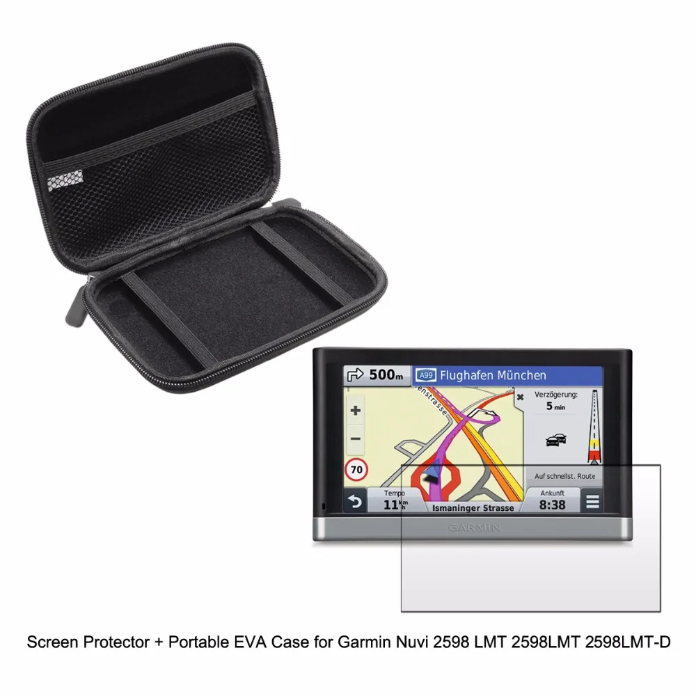 Автомобильный портативный защитный чехол 5 дюймов Inche + прозрачная защитная