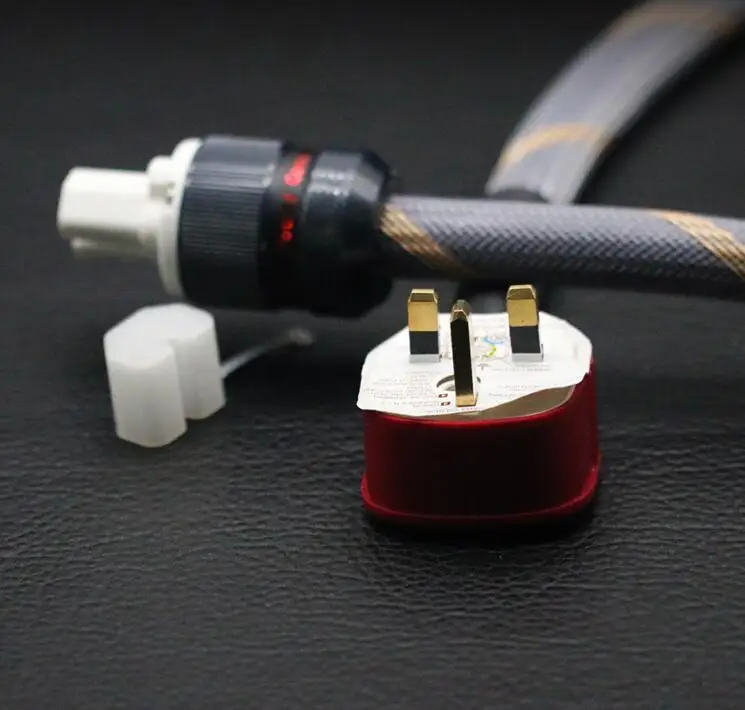Силовой кабель FURUKAWA T1 из кислородно-свободной меди стандарта Британии 5N с разъемами MK Power Line GB HK Plug для аудио-техники.