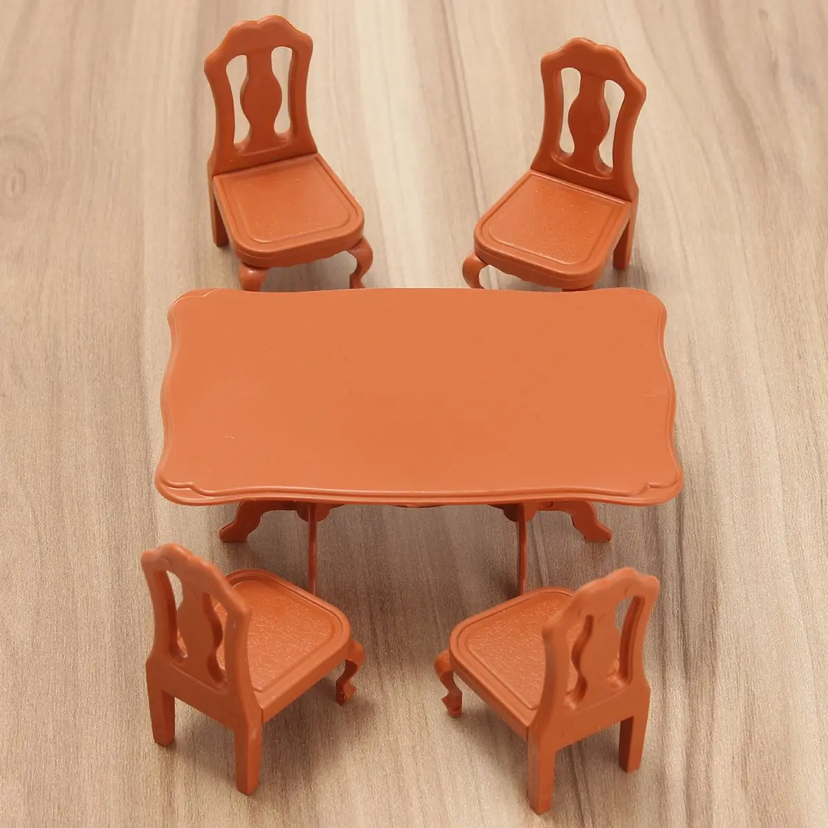 DIY Милая Мини мебель кукольный домик Миниатюрный обеденный стол стул набор