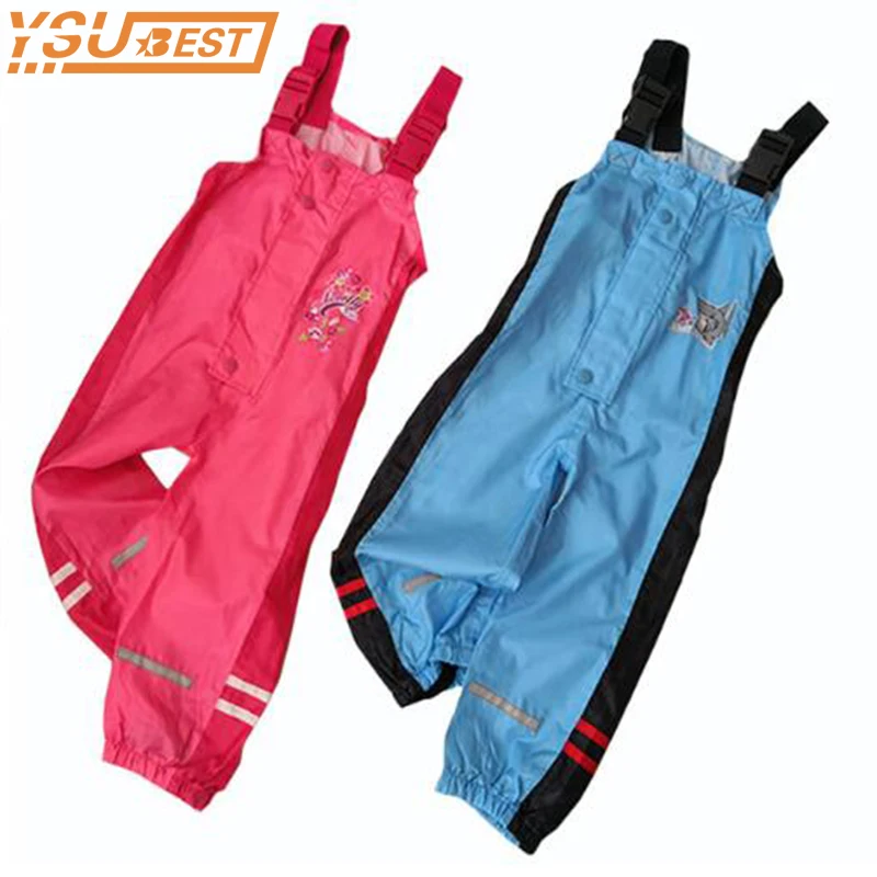 

Boy Girl Children Waterproof Rain Pants Brand Waterproof Overalls 1-6Yrs Baby Boys Girls Overalls Fashion Kids Overalls
