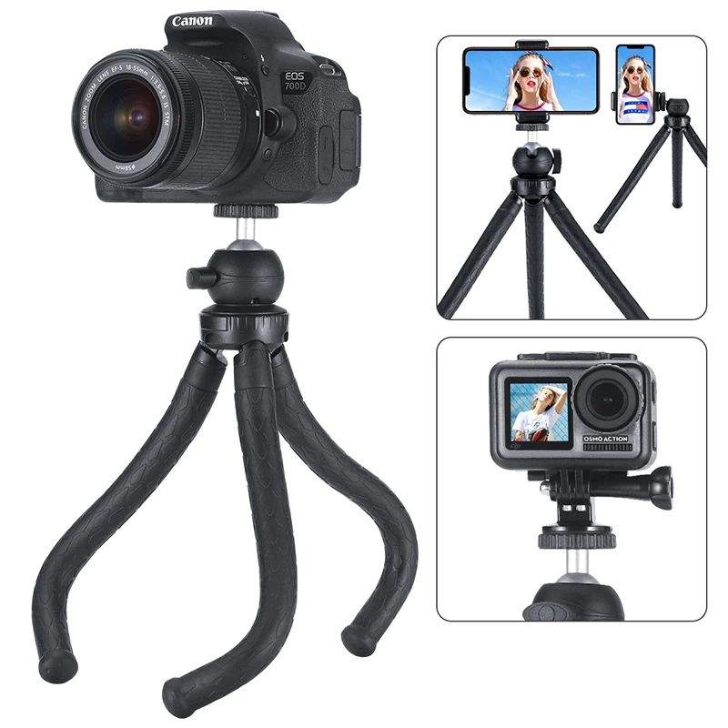 Гибкий штатив Ulanzi Octopus для смартфона с держателем телефона iPhone X XS Max 8 Huawei Samsung Gopro 7