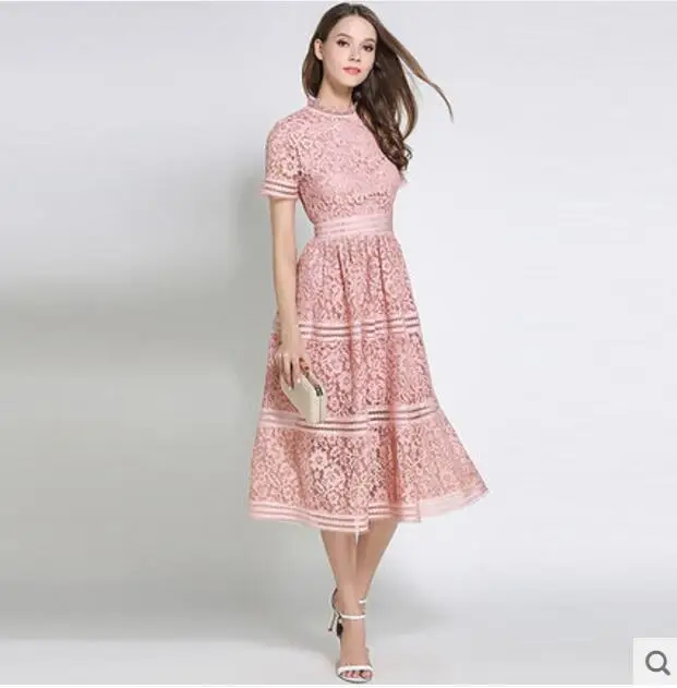 Женское кружевное офисное платье модельное элегантное лоскутное высокого