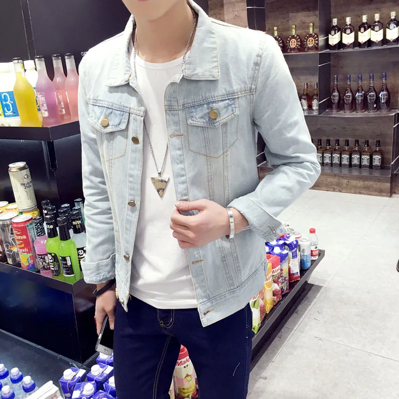 Новинка 2017 мужская куртка повседневные джинсовые куртки с джинсовой курткой