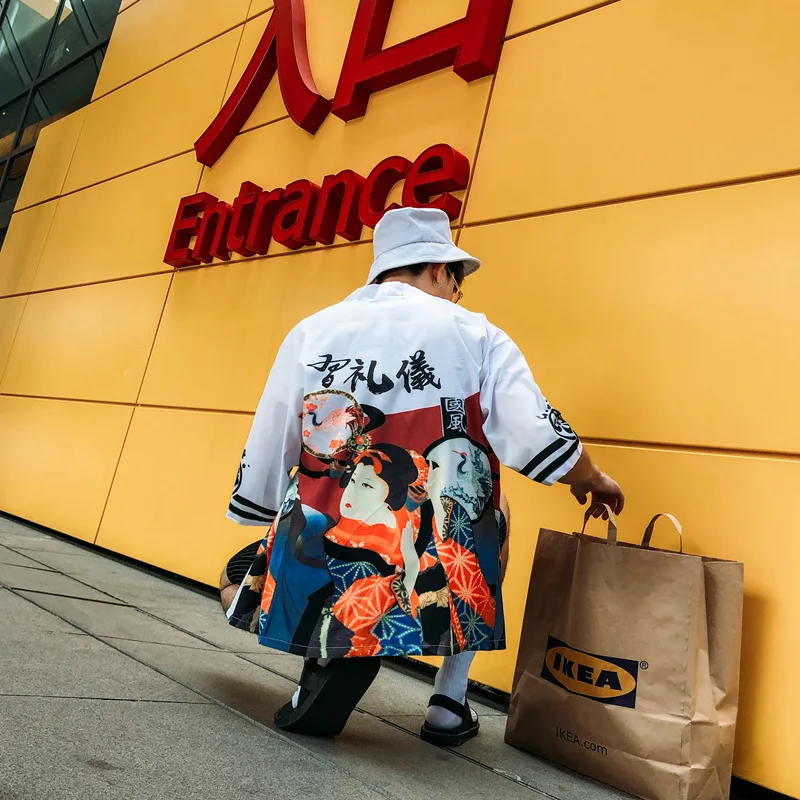 Японское кимоно юката Harajuku Винтаж Косплей костюмы традиционные халаты для