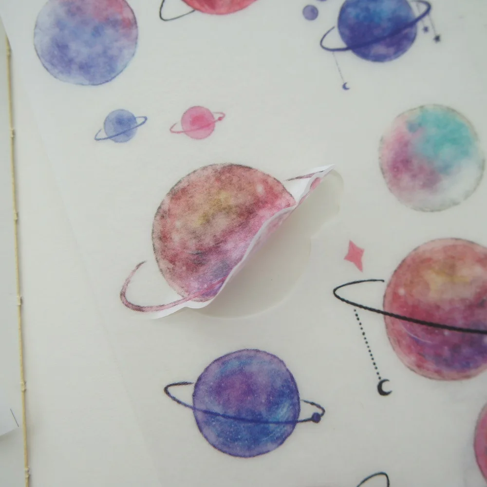 DIY 3 Sheets Star Constellation Washi Paper Sticker As Scrapbooking Decoration Gift Packing Label Decoration Use