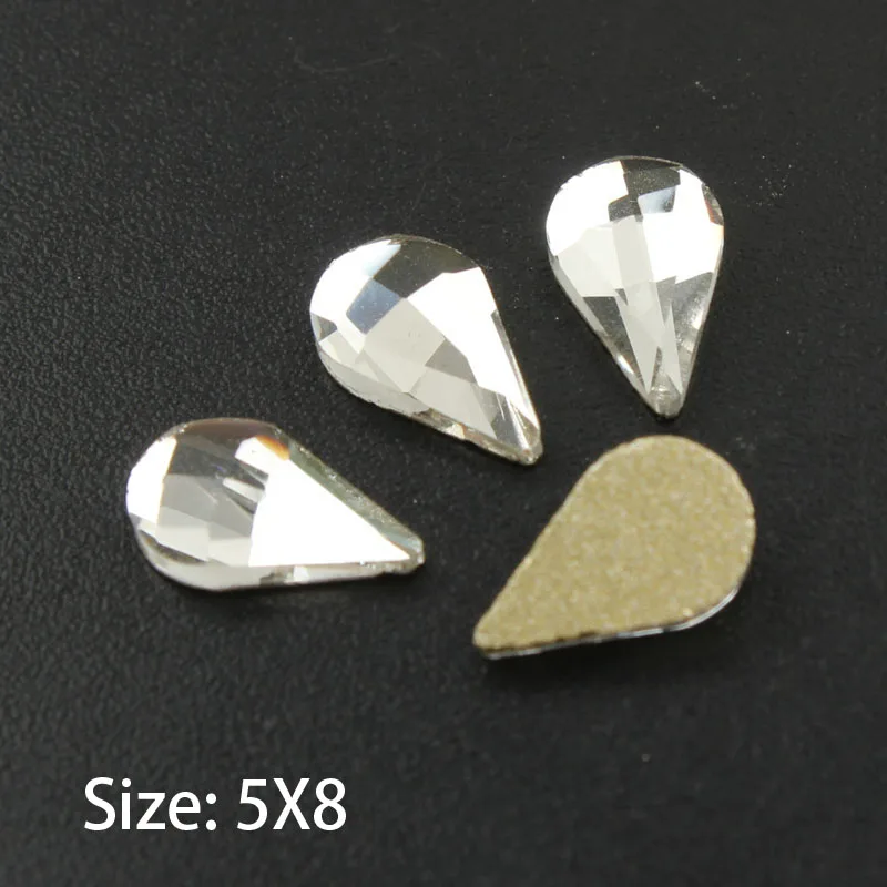 Drop 5x8mm Горячая Распродажа украшение для ногтей ювелирное изделие на ногти стразы кристаллы дизайн ногтей искусство стразы 34 стили Необычные хрустальные камни 30/100 шт для 3D нейл-арта украшения - Цвет: Drop 5x8mm