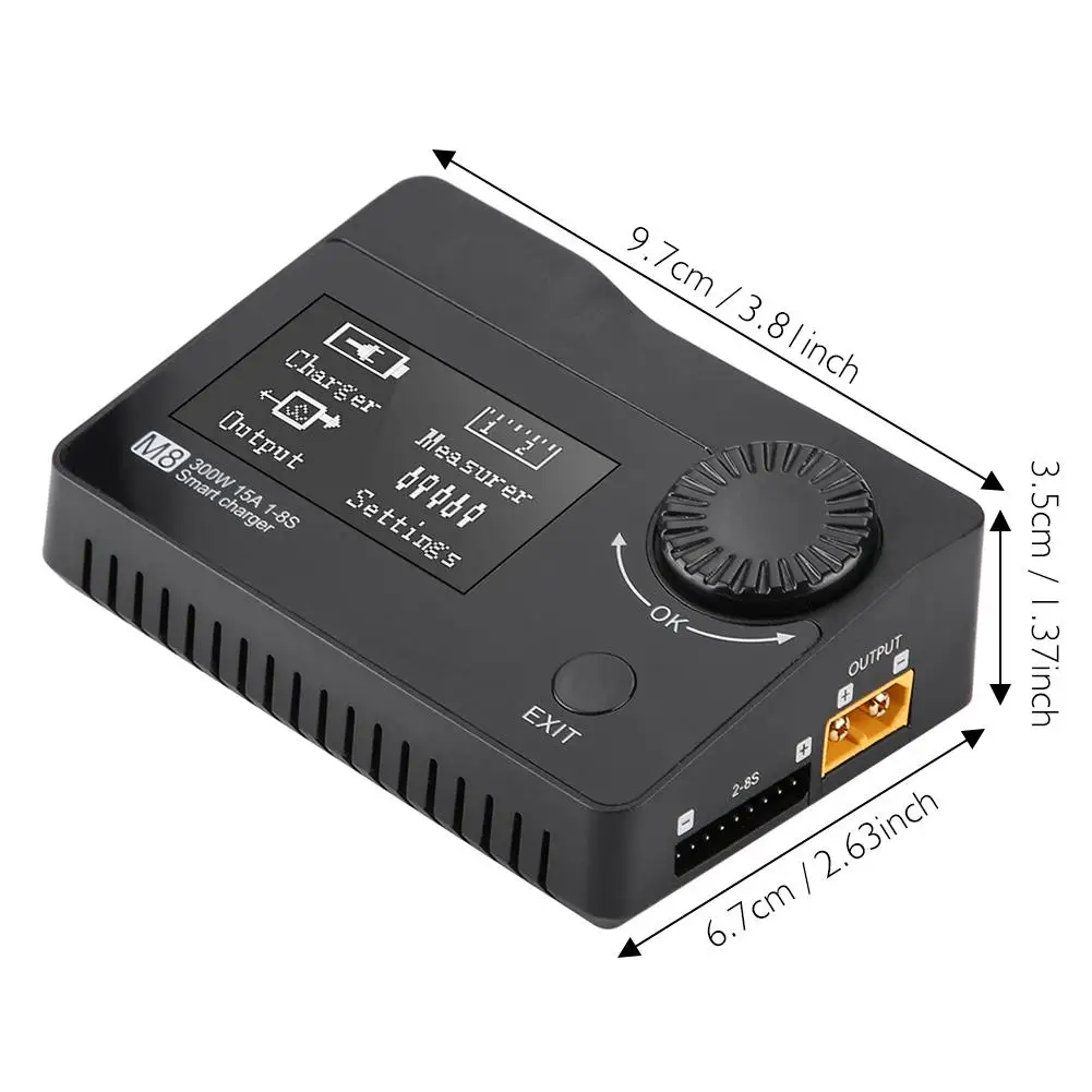 ToolkitRC M8 300 Вт 15A 2-8S LiPo зарядное устройство Dis зарядное устройство Cell Checker Servo тестер Lipo батарея для RC FPV гоночный Дрон часть
